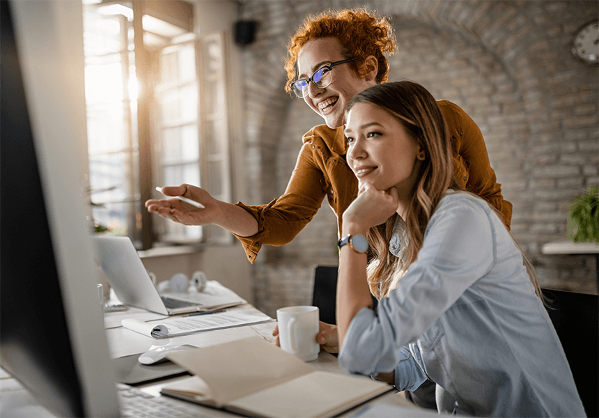 NoQ Systems consultants working with a client